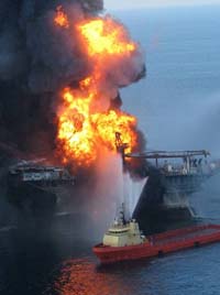 Oil Rig Fire