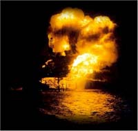 Oil Rig Fire