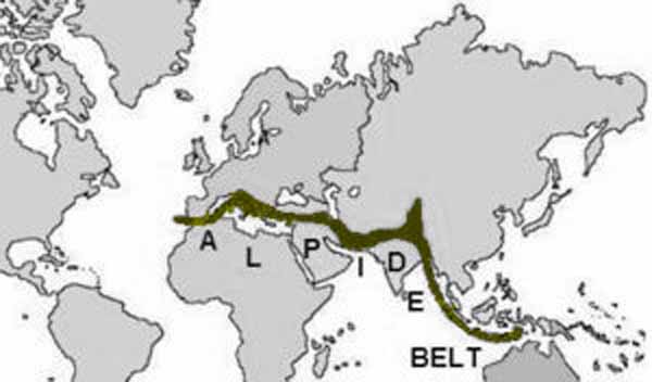 Alpine geosynclinal belt.