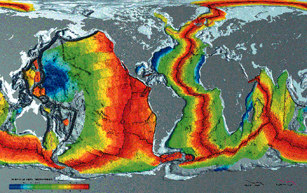 Global mid-oceanic ridge system 